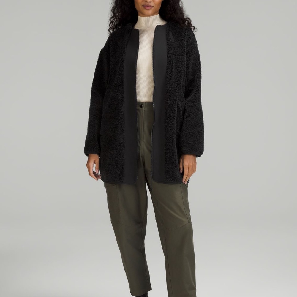 NWOT Lululemon Collarless Textured Fleece Full Zip